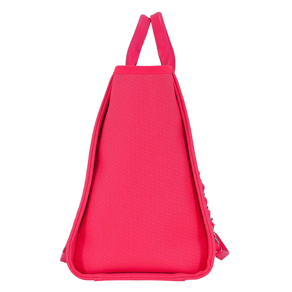 Chanel Bag Pink Deauville Shoulder Coco Canvas Mark Chain Bag GM Tote